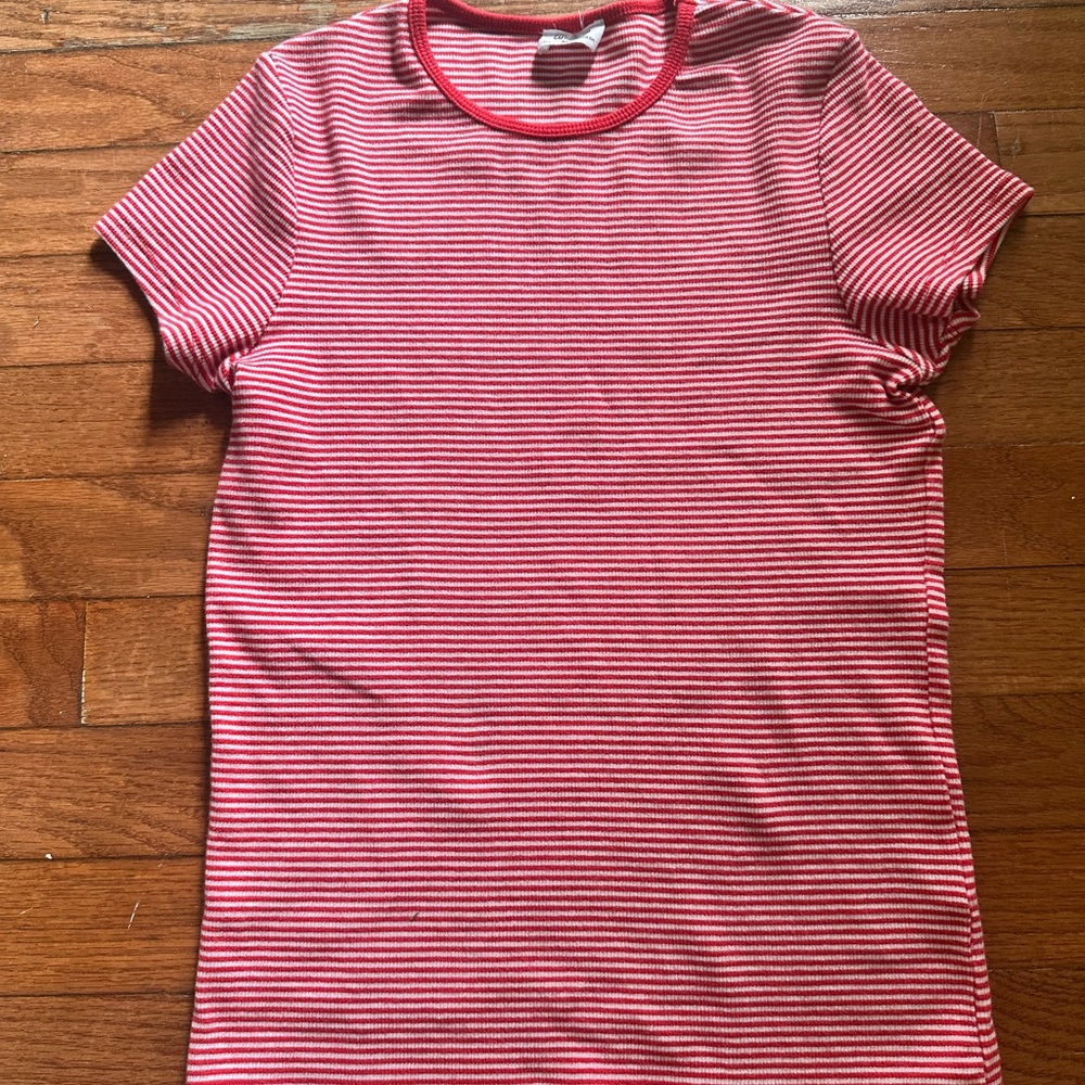 Cotton On Red and White Striped Tee